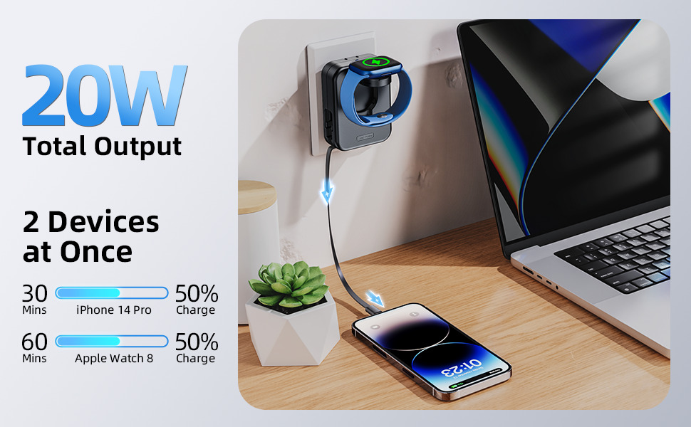 charger block for iPhone iWatch