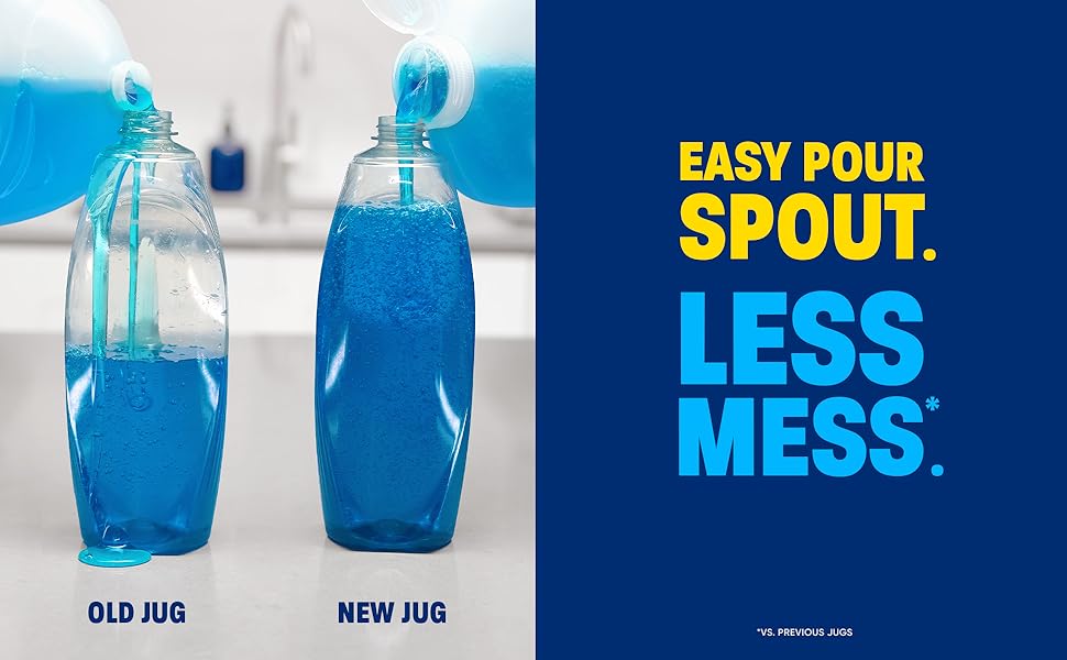 Easy pour spout. Less mess. vs. previous jugs.