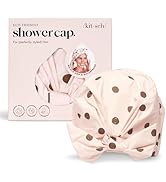 Kitsch Luxury Shower Caps for Women Reusable Waterproof - Large Shower Cap for Women, Non-slip, Q...