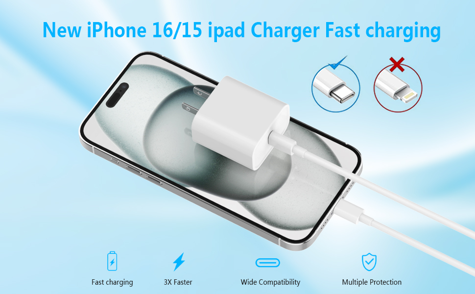New iPhone 16 15 ipad Charger Fast charging