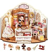 Rolife DIY Miniature House Kit Elsa's Tailoring 1:18 Scale Dollhouse Diorama, Tiny House Building...
