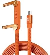 chubbycable StandLite 240W Braided Fast Charge Cable with Built-in Phone Stand T-Shaped Foldable ...