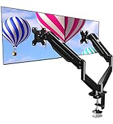 Suptek Dual Monitor Mount Stand-Height Adjustable Gas Spring Monitor Arm Desk Mount for 2 Compute...