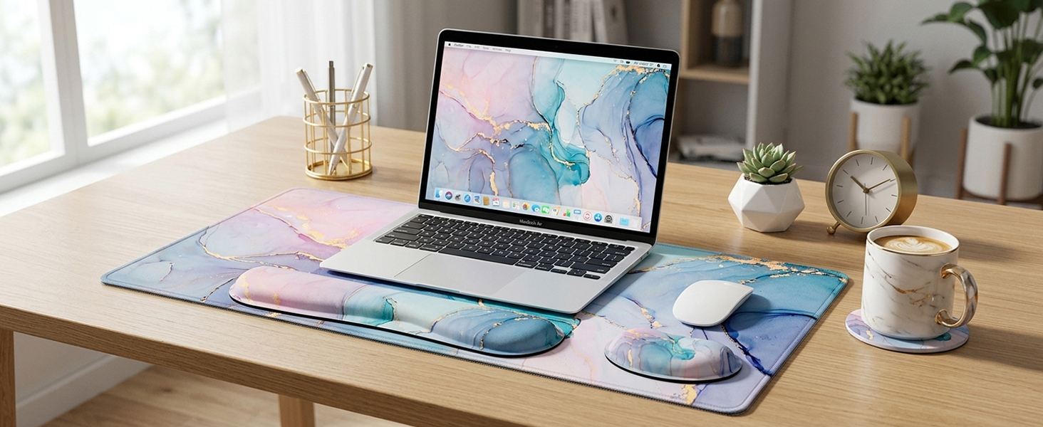 desk mat and keyboard wrist rest