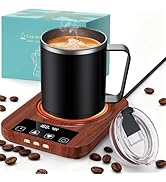 Coffee Mug Warmer &amp; Mug Set for Desk, 36W Electric Coffee Cup Warmer with 16oz Cup, 9 Temp Settin...
