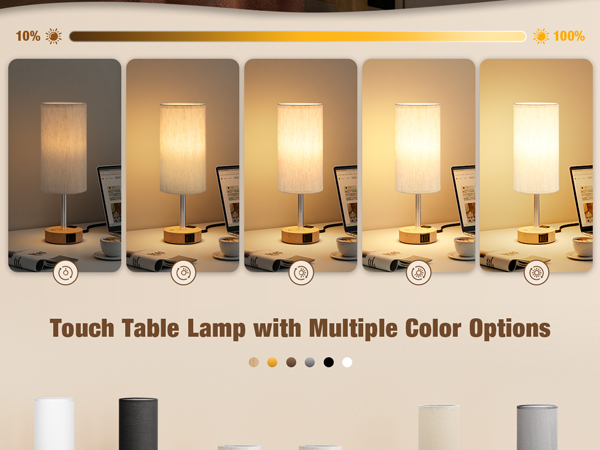 Touch Bedside Table Lamp with Memory
