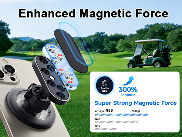 magnetic phone holder for golf cart