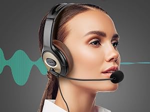 Noise cancelling Headset, Headset with Noise Reduction Microphone