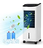 ARLIME Evaporative Air Cooler, 3-in-1 Portable Windowless Air Conditioner Fan & Humidifier, 3 Win...