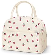 Coobiiya Lunch Bag for Women Men, Cute Corduroy Lunch Tote Bags Insulated Reusable LunchBox Large...