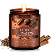 Fall Candle, Clove Cinnamon Scented Candles for Home, Natural Soy Autumn Candle Aromatherapy Cand...