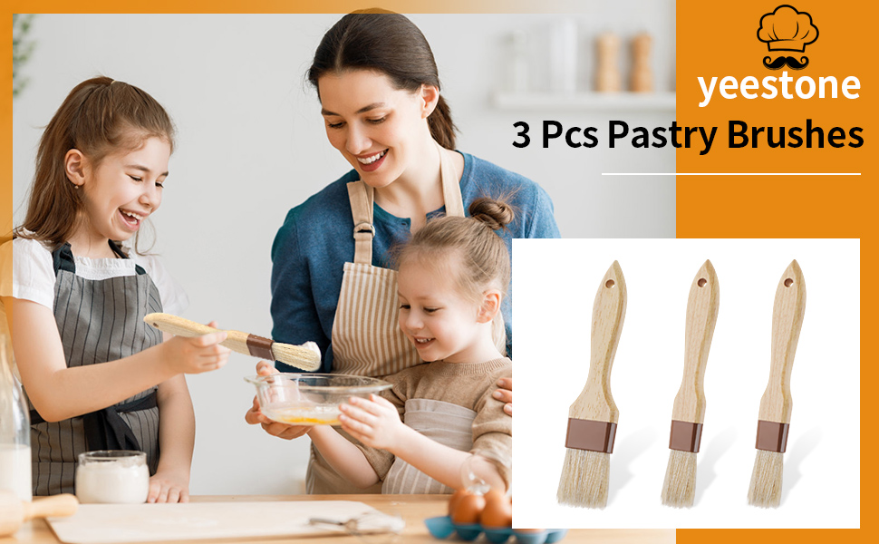 3 Pcs Pastry Brushes