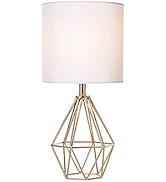 COTULIN Gold Modern Hollow Out Base Living Room Bedroom Small Table Lamp,Bedside Lamp with Metal ...
