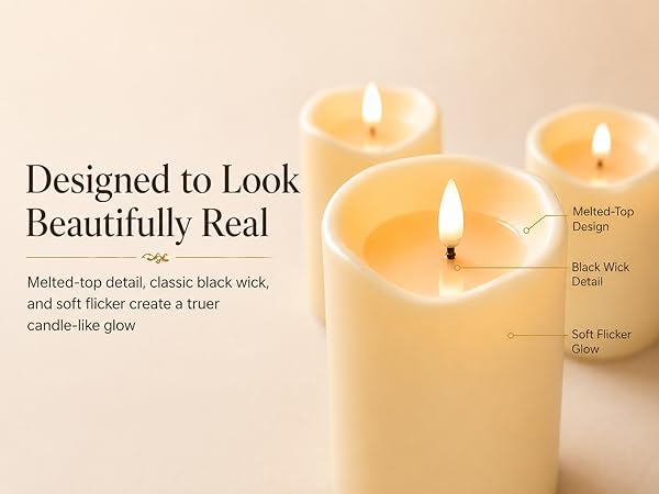 pillar candles battery operated