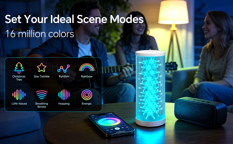 smart rgb table lamp with app control
