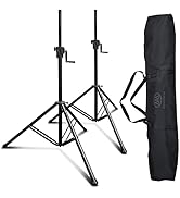 AxcessAbles Heavy-Duty Crank-up DJ Stands with Carry Bag | 175LB Load Capacity per Stand | Crank ...