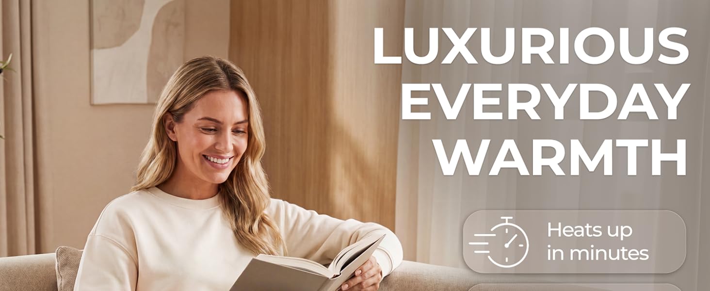 Luxurious eveyrday warmth with heated blankets
