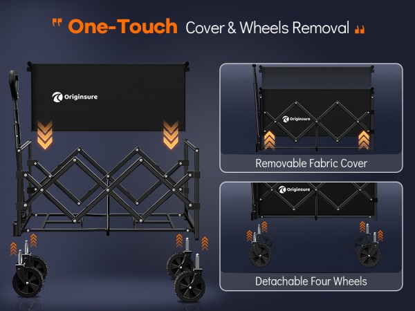 Removable Fabric Cover and Detachable Four Wheels