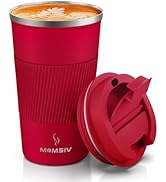 MOMSIV 17oz Travel Mug, Insulated Coffee Cup with Leakproof Lid, Vacuum Stainless Steel Double Wa...