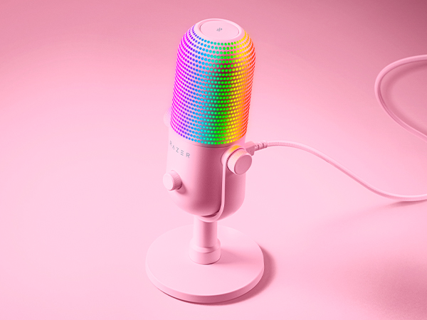 Razer Seiren V3 Chroma Mini Quartz pink streaming video