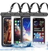 Waterproof Phone Pouch,4 Pack Black White Phone Waterproof Case,Cell Phone Dry Bag,Protection Lev...
