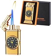 Torch Lighter, Magic Dual Flame Lighter Refillable Butane, Creative Adjustable Flame Windproof Li...
