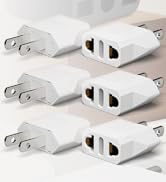Europe to American Outlet Plug Adapter, Unidapt European EU to US Travel Power Adapter Plug, EU/I