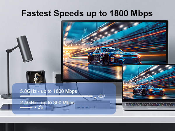 2.4G/5G Dual Band Fast AX1800 Wi-Fi 6