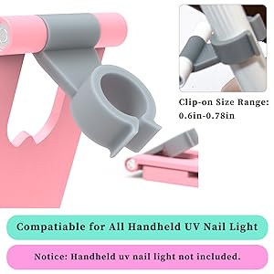 handhled uv nail light stand holder
