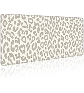 Leopard Print Mouse Pad Large Desk Mat Extended Keyboard Mouse Pad Cute XL Mousepad with Non-Slip...