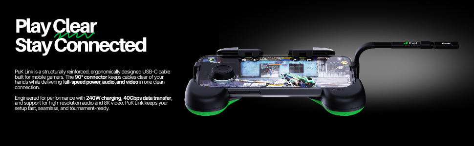 mobile phone ios android game gaming thumbstick grip trigger puk cod pubg cable link controller