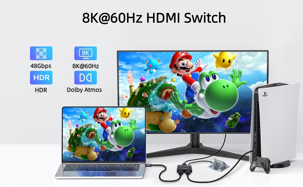 8K HDMI 2.1 Switch 4K@120Hz 8K@60Hz