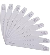 Makartt Nail Files: 180/240 Grit, 10pcs Washable Emery Boards for Acrylic Nails, Professional Ped...