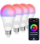 ORALUCE Smart Light Bulb Work with Alexa &amp; Google Home, A19 E26 LED Light Bulb 60W Equivalent, 2....