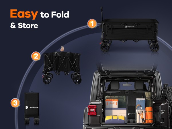 folds up really small for easy storage and easily turns corners