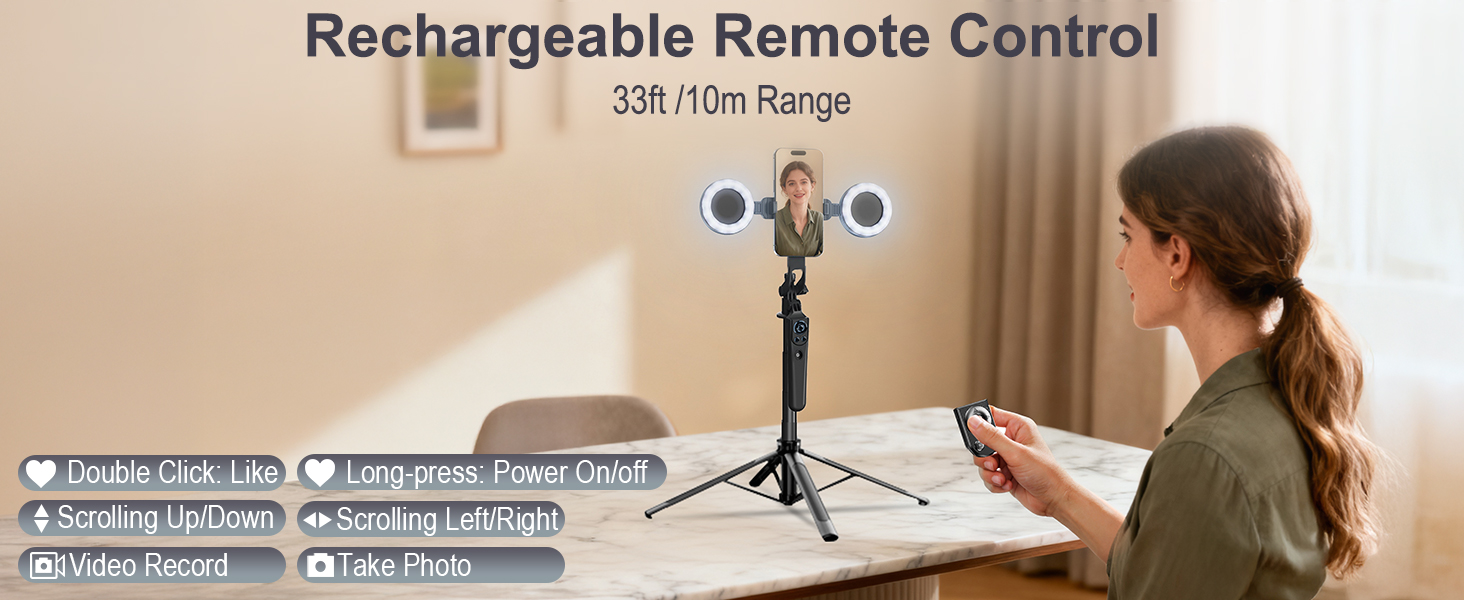 selfie stick tripod with remote