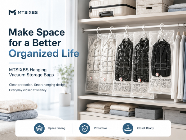 Hanging Vacuum Storage Seal Clear Bags