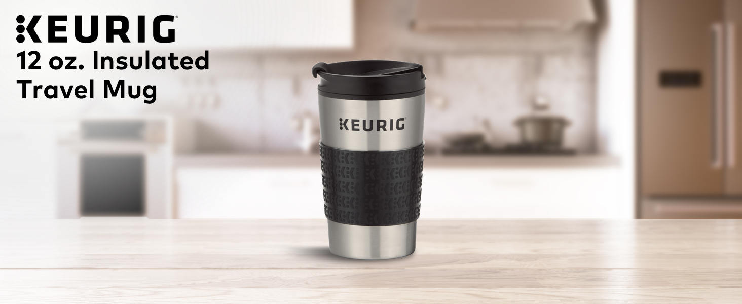Keurig travel mug, mini travel mug, 12oz travel mug, keurig mug, keurig cup, k-cup pod mug