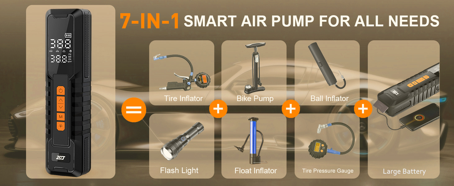 7-IN-1 SMART AIR PUMP FOR ALL NEED