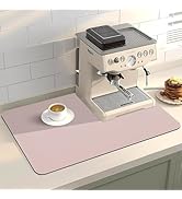 Meetcolor Coffee Bar Mat for Countertop, 16“ x 24” Super Absorbent Dish Drying Mat, Kitchen Count...