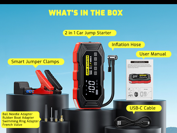 Jump Starter with Air Compressor