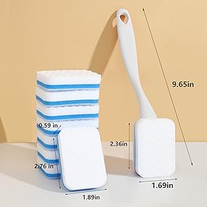 Cleaning Brush with Sponge Replacement Heads