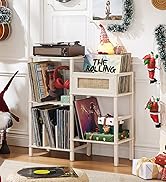 rattan record player stand
