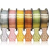 1.75mm Silk PLA Filament 6 in 1 Bundle Pack, 6 Metallic Shiny Colors: Gold/Silver/Copper/Bronze/C...