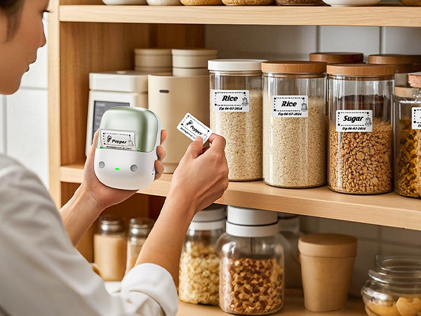 NIIMBOT B2 Pro Bluetooth Label Maker for Kitchen Jar