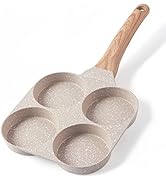 CAROTE Egg Pan Omelette Pan, 4-Cup Nonstick Granite Omelette Skillet - Pancake Pan and Healthy Eg...