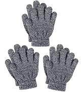 Glooarm 3 Pairs Kids Gloves Winter Gloves Thick Cashmere Magic Gloves Knit Stretchy Warm Gloves B...