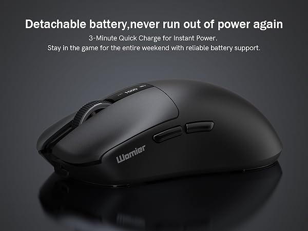 Detachable battery,never run out of power again