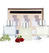 Set of 3 Reed Diffuser Set, 50ML Black Cedar Juniper Rose Sea Salt Reed Diffusers with 12 Black F...