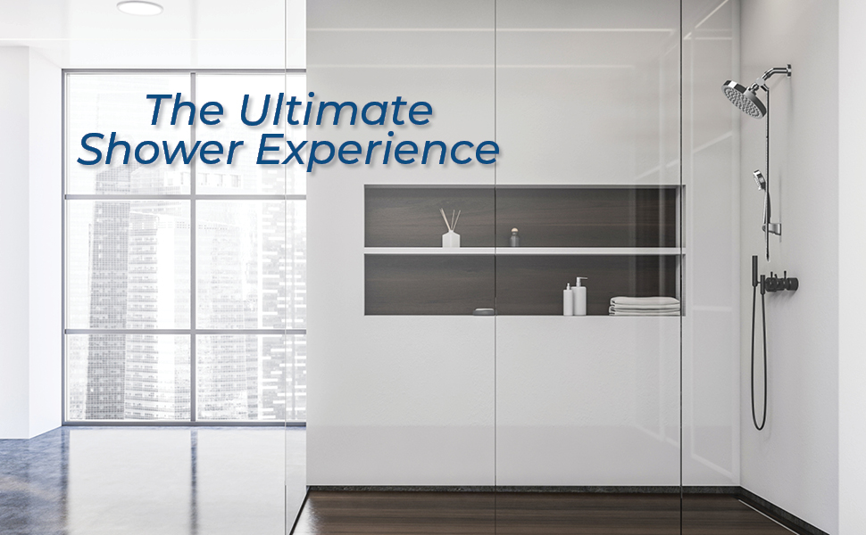 dual combo rainfall beautiful powerful strong high pressure shower head for home bathroom chrome